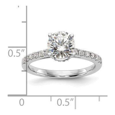 14K White Gold Engagement Ring Mounting – view 7