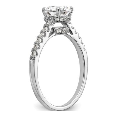 14K White Gold Engagement Ring Mounting – view 8