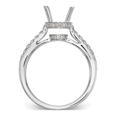 14K White Gold Diamond Engagement Ring Semi-Mount – view 2
