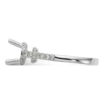 14K White Gold Diamond Engagement Ring Semi-Mount – view 3