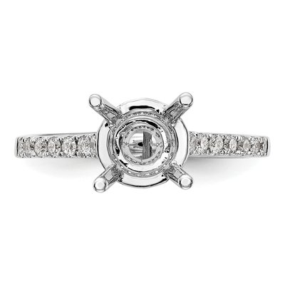 14K White Gold Diamond Engagement Ring Semi-Mount – view 4