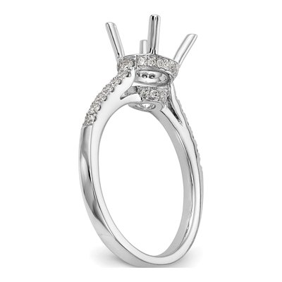 14K White Gold Diamond Engagement Ring Semi-Mount – view 6