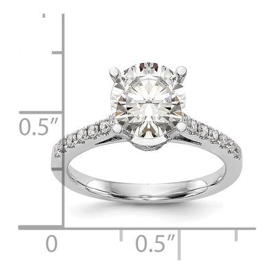 14K White Gold Diamond Engagement Ring Semi-Mount – view 7