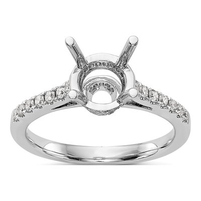 14K White Gold Diamond Engagement Ring Semi-Mount – view 8