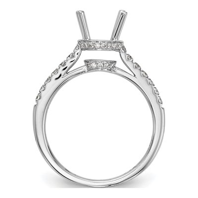 14K White Gold Diamond Engagement Ring Semi-Mount – view 2