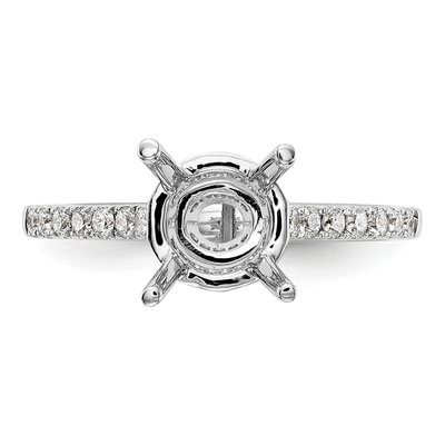 14K White Gold Diamond Engagement Ring Semi-Mount – view 4