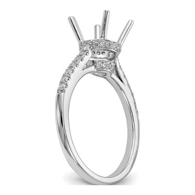 14K White Gold Diamond Engagement Ring Semi-Mount – view 6