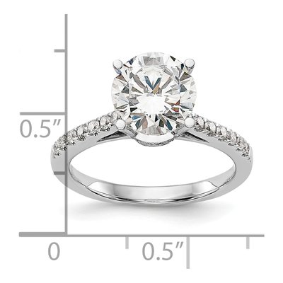 14K White Gold Diamond Engagement Ring Semi-Mount – view 7