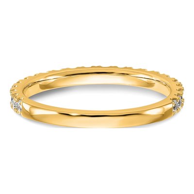 14K Yellow Gold 3/8 ct tw Lab-Grown Diamond Wedding Band – view 7
