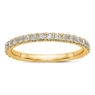 14K Yellow Gold 3/8 ct tw Lab-Grown Diamond Wedding Band