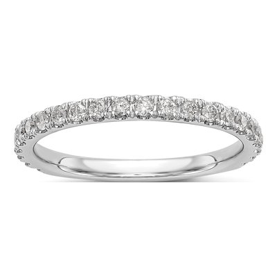 14K White Gold 3/8 ct tw Diamond Wedding Band