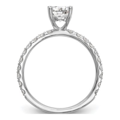 14K White Gold Lab-Grown Diamond Engagement Ring Semi-Mount – view 3