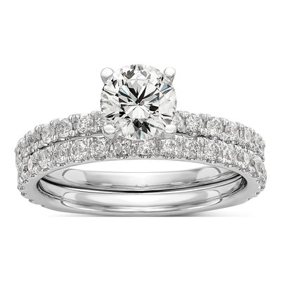 14K White Gold Lab-Grown Diamond Engagement Ring Semi-Mount – view 4