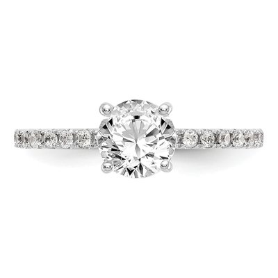 14K White Gold Lab-Grown Diamond Engagement Ring Semi-Mount – view 5