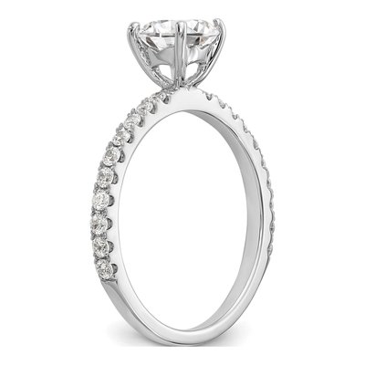 14K White Gold Lab-Grown Diamond Engagement Ring Semi-Mount – view 8