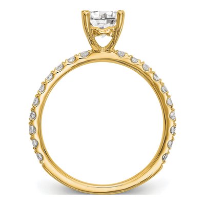 14K Yellow Gold Lab-Grown Diamond Engagement Ring Semi-Mount – view 2