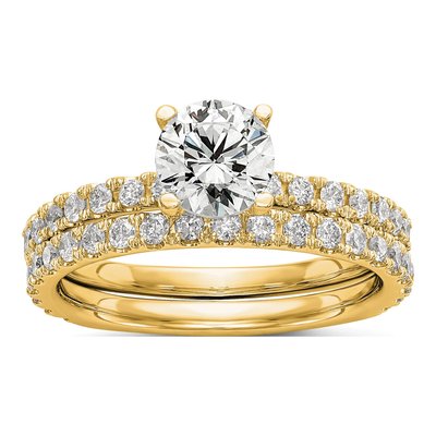 14K Yellow Gold Lab-Grown Diamond Engagement Ring Semi-Mount – view 3