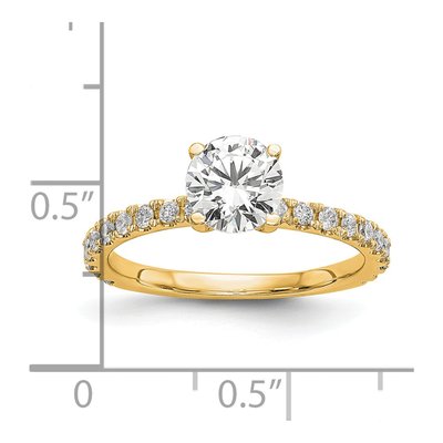 14K Yellow Gold Lab-Grown Diamond Engagement Ring Semi-Mount – view 5