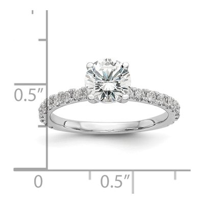 14K White Gold Diamond Engagement Ring Semi-Mount – view 8