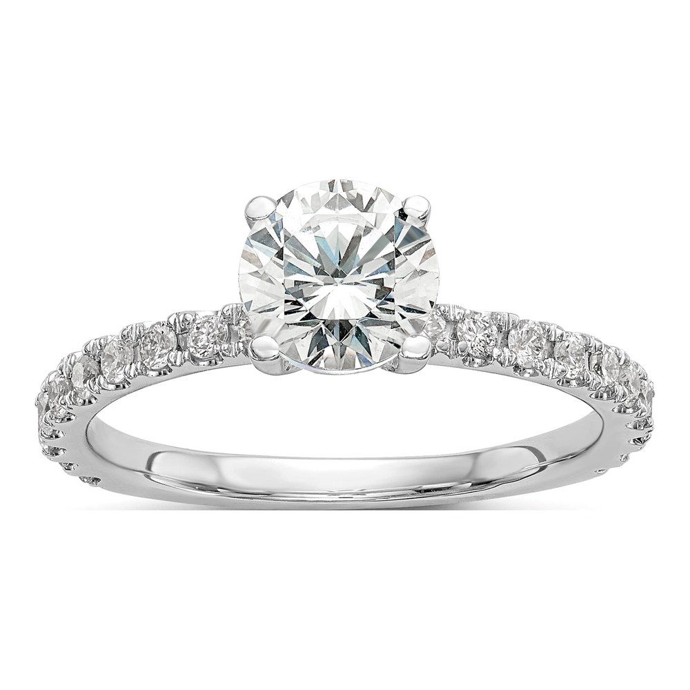 14K White Gold Diamond Semi-Mount Engagement Ring