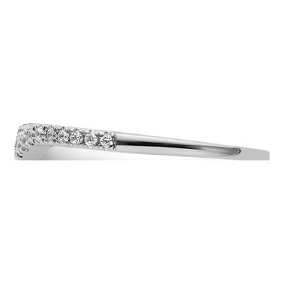 14K White Gold 1/8 ct tw Diamond Contoured Wedding Band – view 5