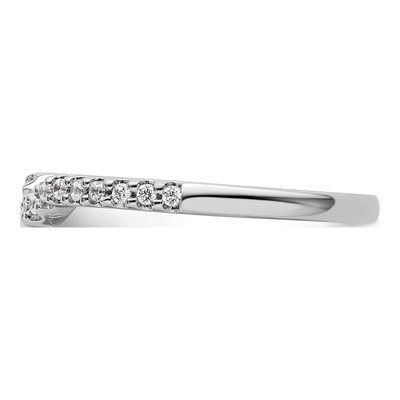 14K White Gold 1/8 ct tw Diamond Contoured Wedding Band – view 5