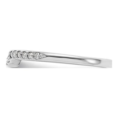14K White Gold 1/8 ct tw Diamond Contoured Wedding Band – view 4