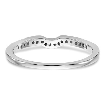 14K White Gold 1/8 ct tw Diamond Contoured Wedding Band – view 6