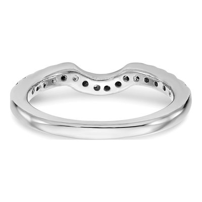 14K White Gold 1/4 ct tw Diamond Contoured Wedding Band – view 6