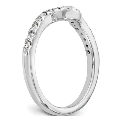 14K White Gold 1/4 ct tw Diamond Contoured Wedding Band – view 7