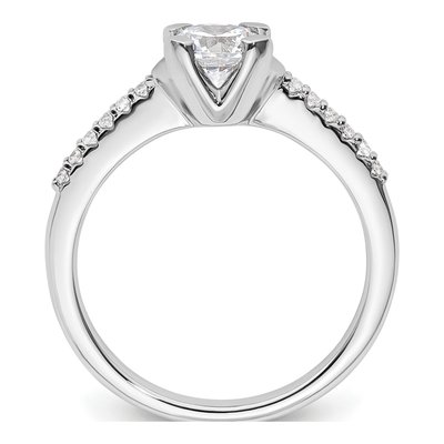 14K White Gold Diamond Engagement Ring Semi-Mount – view 3