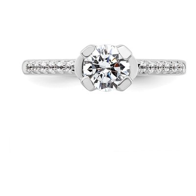 14K White Gold Diamond Engagement Ring Semi-Mount – view 5