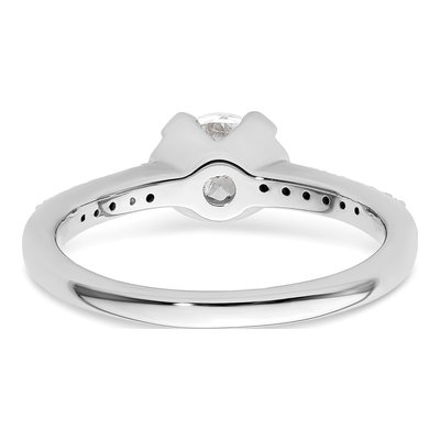 14K White Gold Diamond Engagement Ring Semi-Mount – view 6