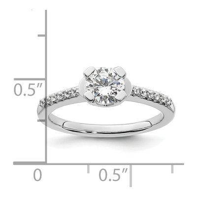14K White Gold Diamond Engagement Ring Semi-Mount – view 8