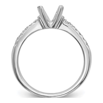 14K White Gold Diamond Engagement Ring Semi-Mount – view 2