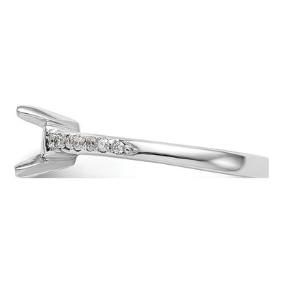 14K White Gold Diamond Engagement Ring Semi-Mount – view 3