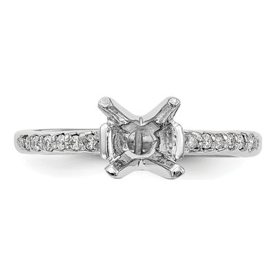 14K White Gold Diamond Engagement Ring Semi-Mount – view 4