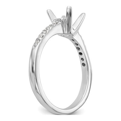 14K White Gold Diamond Engagement Ring Semi-Mount – view 6