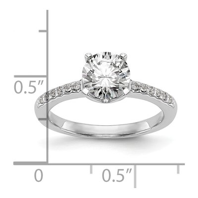 14K White Gold Diamond Engagement Ring Semi-Mount – view 7
