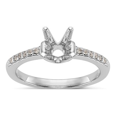 14K White Gold Diamond Engagement Ring Semi-Mount – view 8