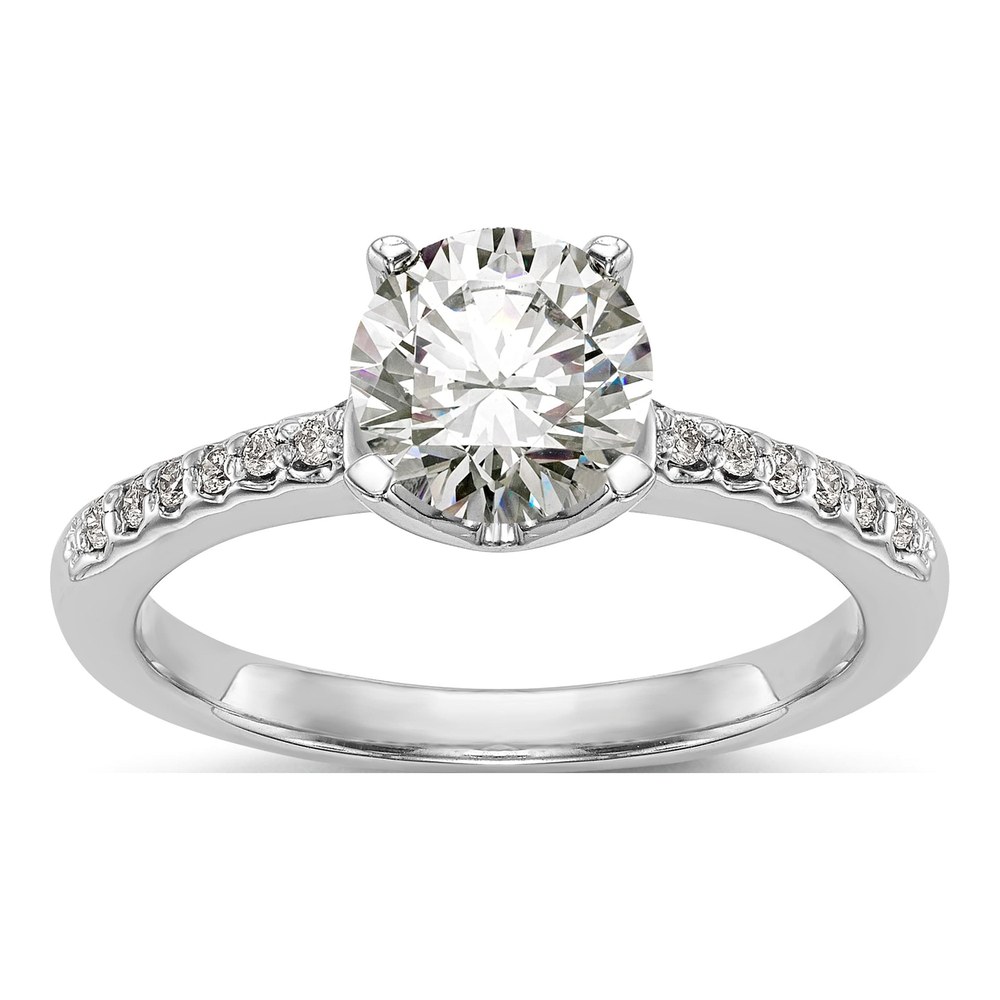 14K White Gold Diamond Semi-Mount Engagement Ring