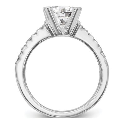 14K White Gold Diamond Engagement Ring Semi-Mount – view 2