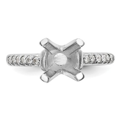 14K White Gold Diamond Engagement Ring Semi-Mount – view 4