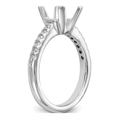 14K White Gold Diamond Engagement Ring Semi-Mount – view 6