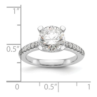 14K White Gold Diamond Engagement Ring Semi-Mount – view 8