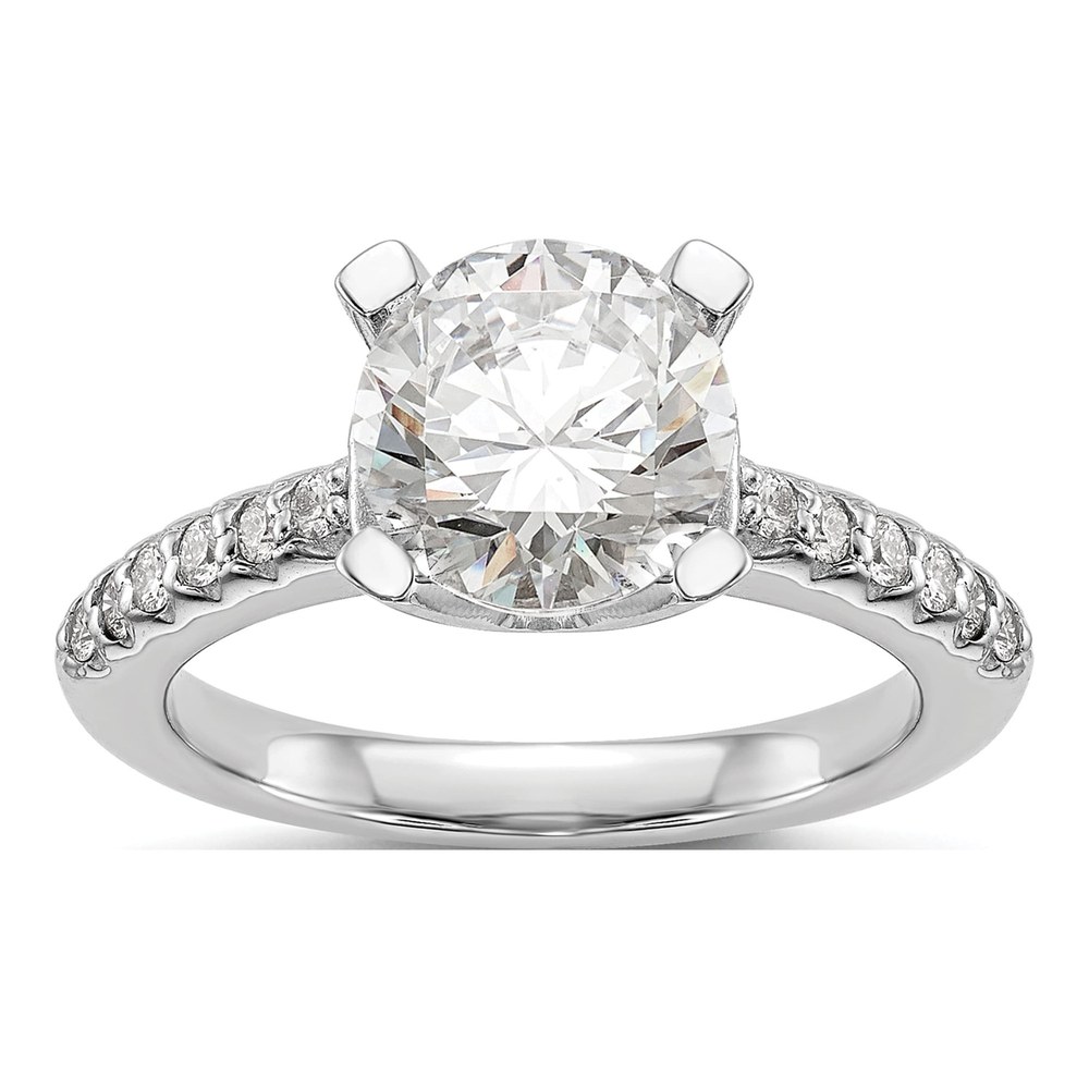 14K White Gold Diamond Semi-Mount Engagement Ring