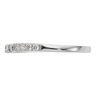 14K White Gold 1/4 ct tw Diamond Contoured Wedding Band – view 4