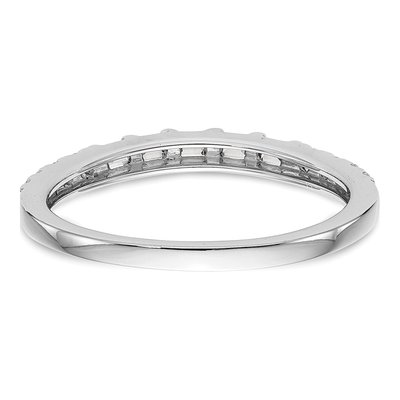14K White Gold 1/4 ct tw Diamond Contoured Wedding Band – view 6