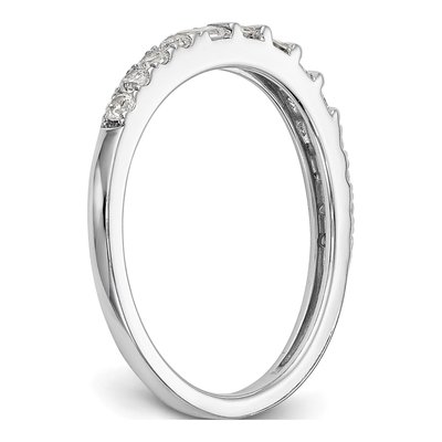 14K White Gold 1/4 ct tw Diamond Contoured Wedding Band – view 7
