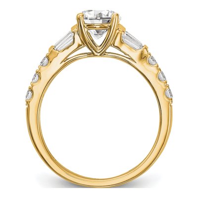 14K Yellow Gold Diamond Engagement Ring Semi-Mount – view 2